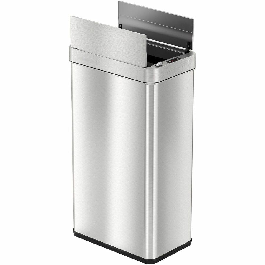 HLS Commercial 18 Gallon Wings Lid Sensor Trash Can - Wing Lid - 18 gal Capacity - Touchless - Sensor, Lid Closure, Touchless, Bacteria Resistant, Smudge Resistant, Easy to Clean, Vented, Fingerprint Proof - 28.7" Height x 10.4" Width x 16.3" Depth - B...