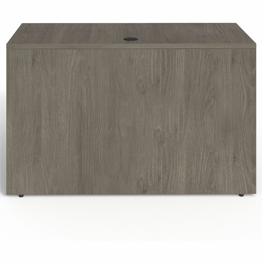 Lorell Prominence 2.0 Bridge - Rectangle - 29" Height x 48" Width x 24" Depth, 1" Thickness Top - Band Edge - Material: Particleboard - Finish: Gray Elm, Thermofused Melamine (TFM), Laminate - Grommet, Mar Resistant, Burn Resistant, Impact Resistant, C...