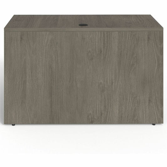 Lorell Prominence 2.0 Bridge - Rectangle - 29" Height x 48" Width x 24" Depth, 1" Thickness Top - Band Edge - Material: Particleboard - Finish: Gray Elm, Thermofused Melamine (TFM), Laminate - Grommet, Mar Resistant, Burn Resistant, Impact Resistant, C...