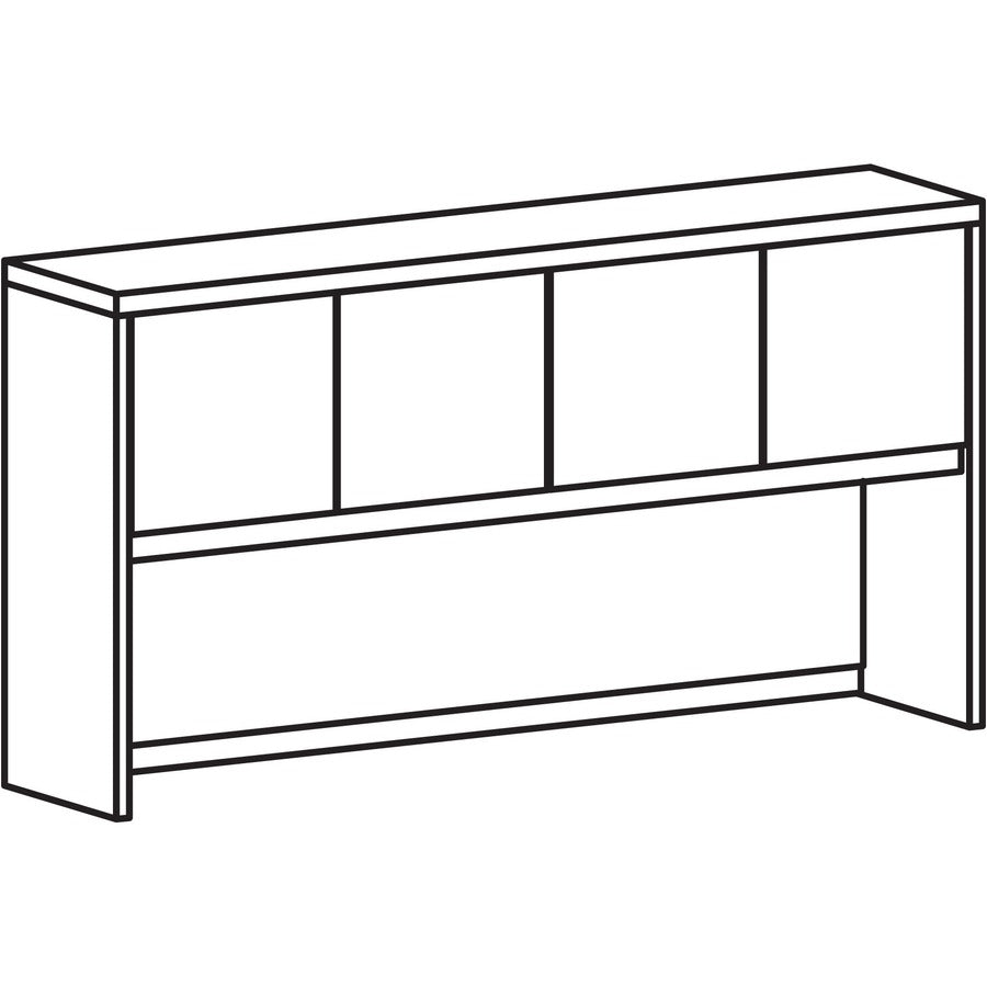 Lorell Prominence 2.0 Hutch - Rectangle - 39" Height x 72" Width x 16" Depth - 4 Door(s) - Material: Particleboard - Finish: Gray Elm, Thermofused Melamine (TFM), Laminate - Mar Resistant, Burn Resistant, Impact Resistant, Durable - For Office - 1 Each