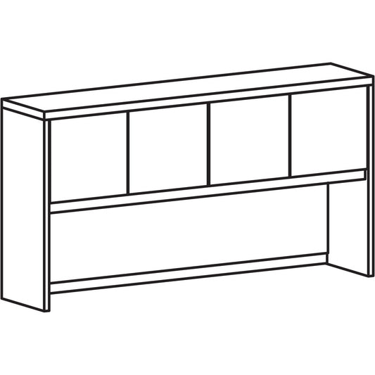 Lorell Prominence 2.0 Hutch - Rectangle - 39" Height x 72" Width x 16" Depth - 4 Door(s) - Material: Particleboard - Finish: Gray Elm, Thermofused Melamine (TFM), Laminate - Mar Resistant, Burn Resistant, Impact Resistant, Durable - For Office - 1 Each