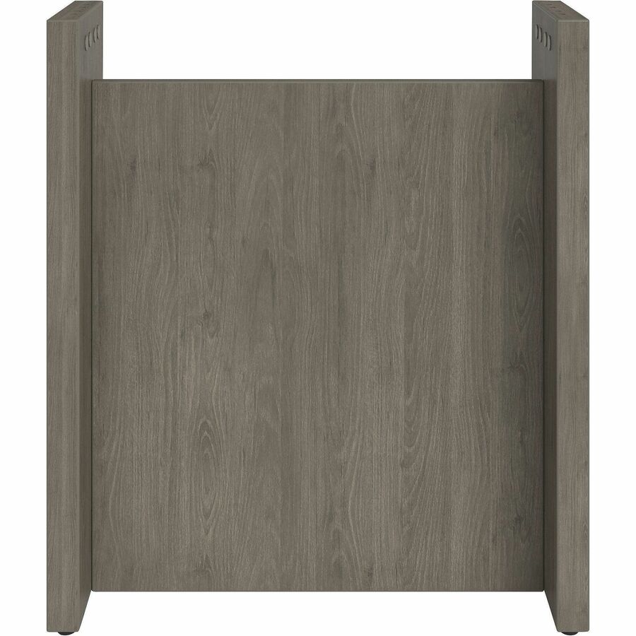 Lorell Prominence 2.0 Slim Modular Table Base - 28" Height x 24" Width x 8" Depth - Material: Particleboard - Finish: Gray Elm - Durable, Mar Resistant, Burn Resistant, Impact Resistant, Sturdy - For Office - 1 Each