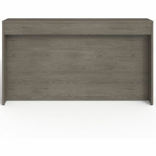 Lorell Prominence 2.0 Reception Desk Counter - Rectangle - 12" Height x 74.3" Width x 11.9" Depth, 1" Thickness Table Top - Band Edge - Material: Particleboard, Thermofused Laminate (TFL) - Finish: Gray Elm, Thermofused Melamine (TFM), Thermofused Lami...