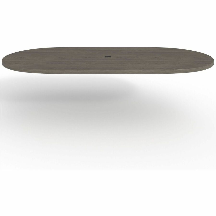 Lorell Prominence 2.0 Racetrack Conference Tabletop - Oval - 96" Width x 48" Depth, x 1.5" Thickness Top - Material: Particleboard - Finish: Gray Elm - Laminated, Durable, Mar Resistant, Burn Resistant, Impact Resistant, Edge Banding, Cord Management...