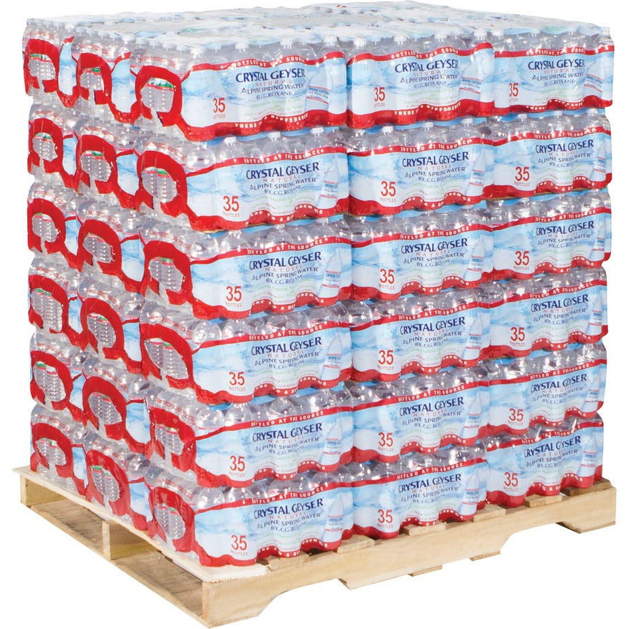 Crystal Geyser Natural Alpine Spring Water - Ready-to-Drink - 16.90 fl oz (500 mL) - Natural - 35/Carton - 54 / Pallet