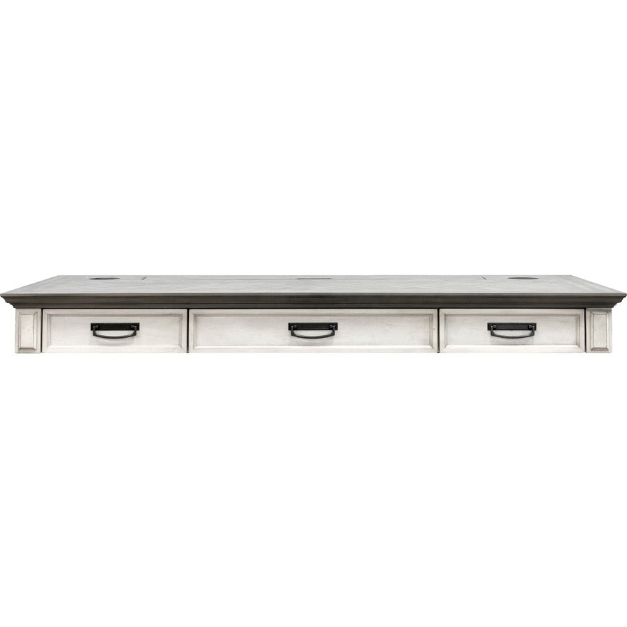 Martin Hartford Sit/Stand Desktop - Rectangle - 45" Height x 60" Width x 28" Depth - Total Drawer(s): 3 - 1 Shelve(s) - Material: Wood Grain, Veneer - Finish: Vintage Linen - 1 Each