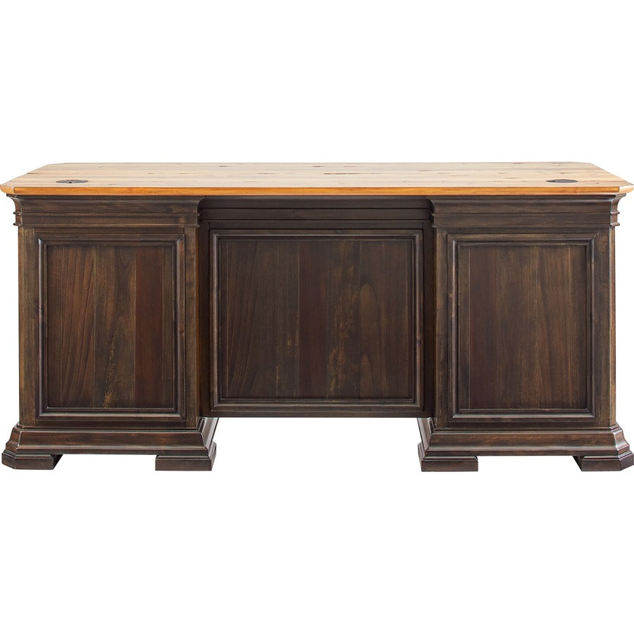 Martin Sonoma Double Pedestal Desk - 30" Height x 60" Width x 28" Depth - Total Drawer(s): 7 - Double Pedestal on Left/Right Side - Material: Wood Veneer - Finish: Dark Roast - 1 Each