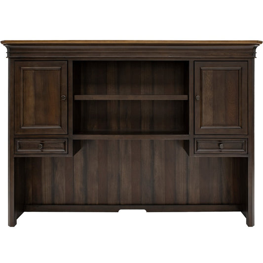 Martin Sonoma Hutch - Rectangle - 48" Height x 68" Width x 14" Depth - Total Drawer(s): 2 - 2 Door(s) - 3 Adjustable Shelf(ves) - Material: Wood Veneer - Finish: Dark Roast - Adjustable Shelf - For Office - 1 Each