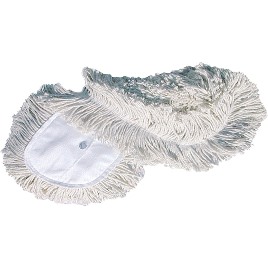 Genuine Joe Dust Mop Head Refill - 60" Width x 5" Depth - Yarn, Cotton, Synthetic - White - 1 Each