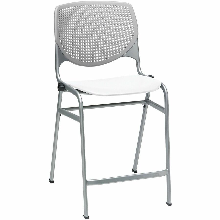 KFI Seating Bar Stool - Light Gray, White - 1 Each