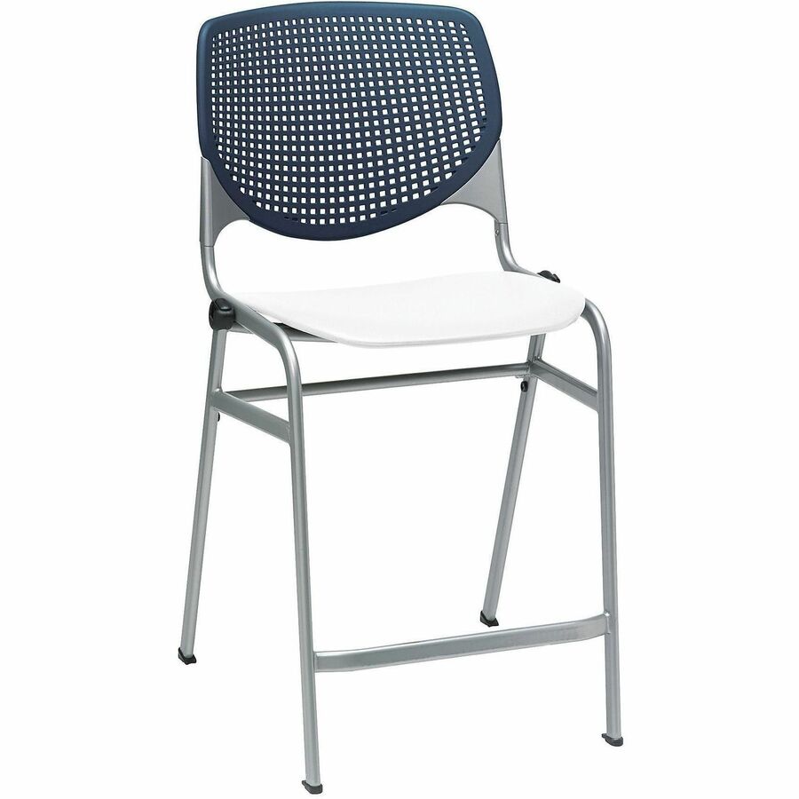 KFI Seating Bar Stool - Navy, White - 1 Each