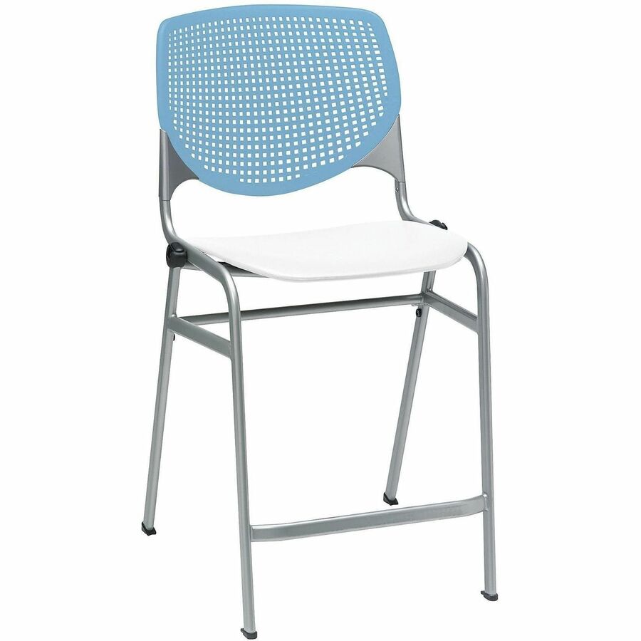 KFI Seating Bar Stool - Sky Blue, White - 1 Each