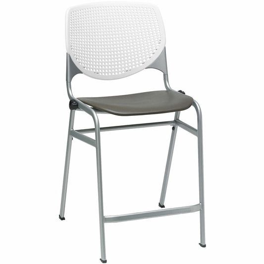 KFI Seating Bar Stool - White, Brownstone - 1 Each