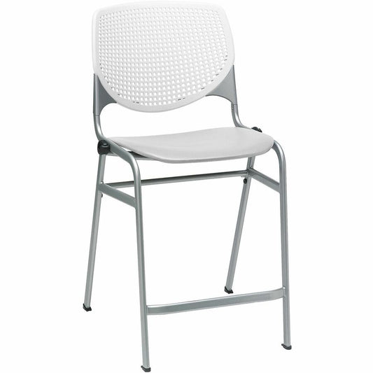 KFI Seating Bar Stool - White, Light Gray - 1 Each