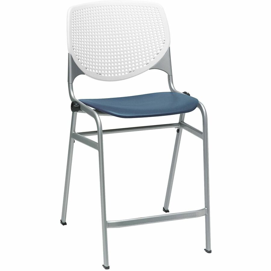 KFI Seating Bar Stool - White, Navy - 1 Each