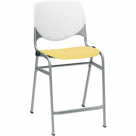 KFI Seating Bar Stool - White, Yellow - 1 Each