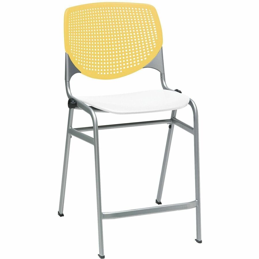 KFI Seating Bar Stool - Yellow, White - 1 Each