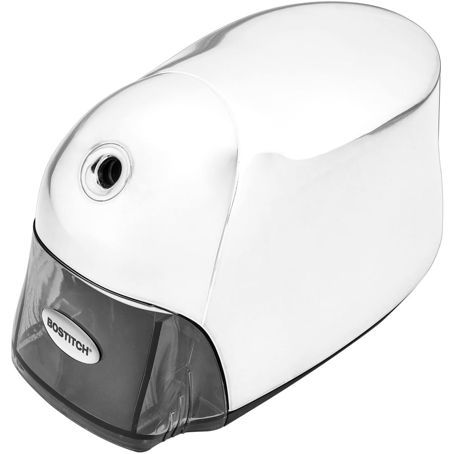 Bostitch QuietSharp Executive Pencil Sharpener - 4" Width x 7.5" Depth - Chrome - 1 Each