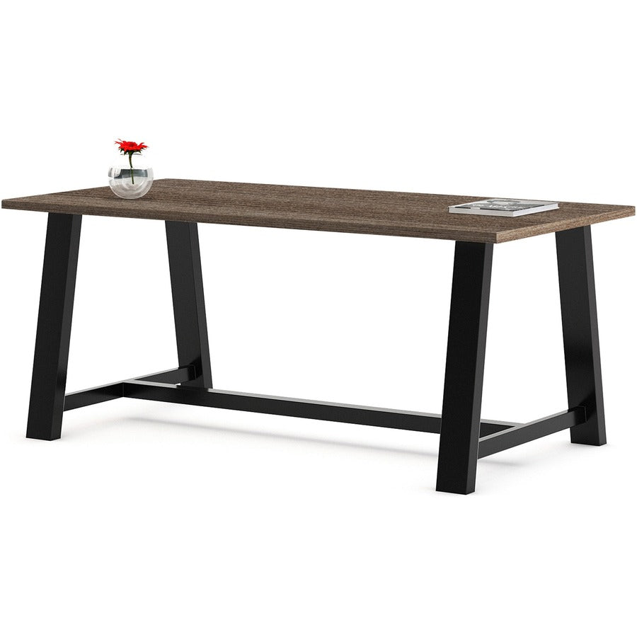 KFI Conference Table - Sawhorse Top - Cross Beam Base - 36" Table Top Width x 72" Table Top Depth - Assembly Required - Teak - High Pressure Laminate (HPL) - 1 Each