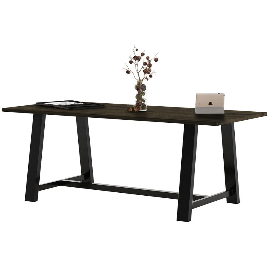 KFI Conference Table - Rectangle Top - Cross Beam Base - 4 Legs - 84" Table Top Length x 36" Table Top Width - Assembly Required - Espresso - High Pressure Laminate (HPL) - 1 Each
