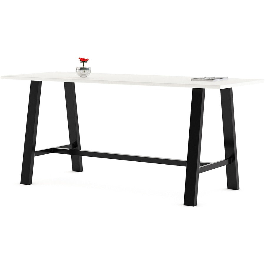 KFI Midtown Base Cafe Table - 36" Table Top Width x 84" Table Top Depth - Assembly Required - White - Solid Wood Top Material - 1 Each