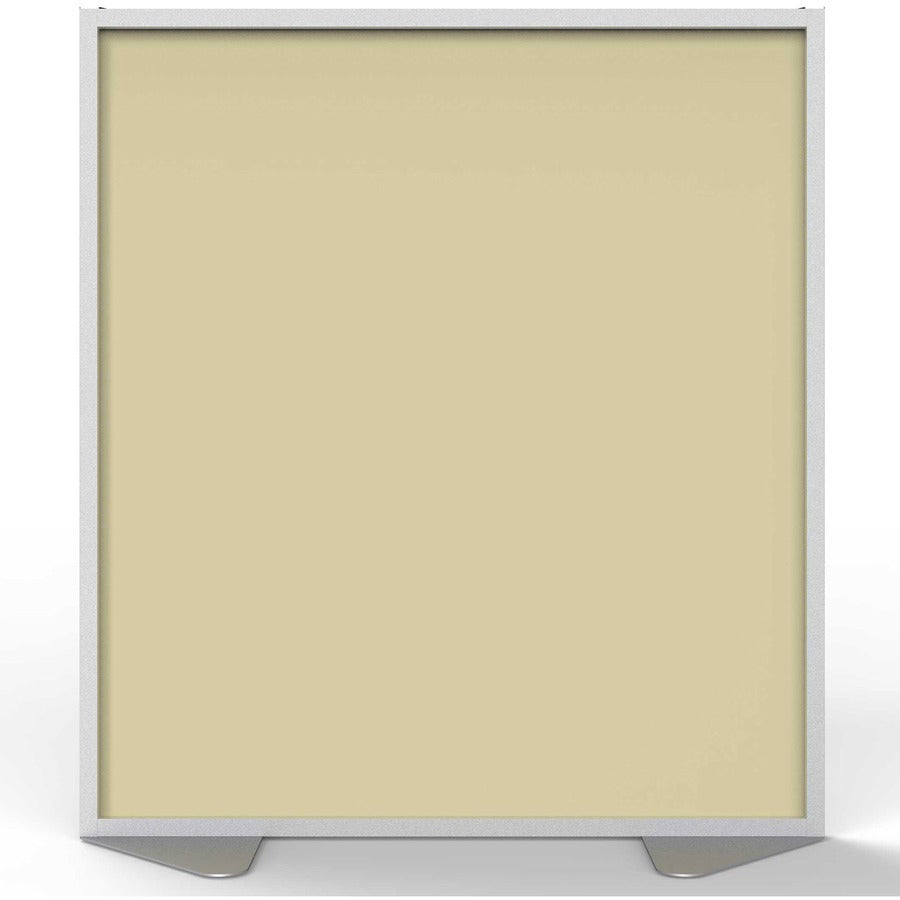 Ghent Partition - 48" Width x 54" Height - Aluminum Frame - Porcelain, Vinyl - Caramel - 1 Each