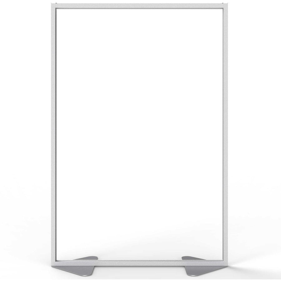 Ghent Partition - 48" Width x 72" Height - Aluminum Frame - Porcelain, Vinyl - Clear - 1 Each