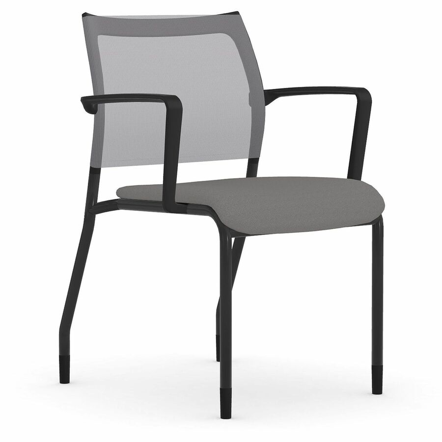 9 to 5 Seating Luna Guest Chair - Cloud Seat Color - Fabric Seat Material - Dove Gray Back Color - Black Frame Color - 1 Each
