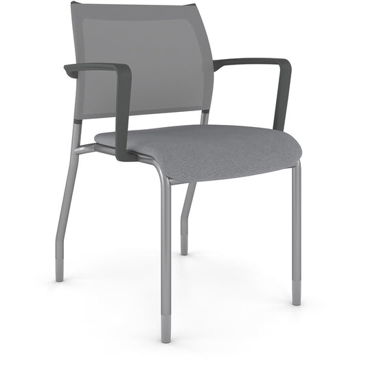 9 to 5 Seating Luna Guest Chair - Dove Seat Color - Fabric Seat Material - Dove Gray Back Color - Black Frame Color - 1 Each