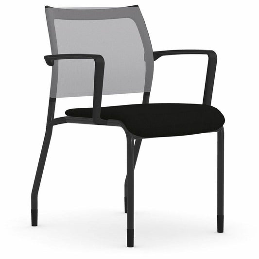 9 to 5 Seating Luna Guest Chair - Onyx Seat Color - Fabric Seat Material - Dove Gray Back Color - Black Frame Color - 1 Each