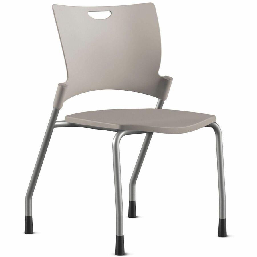 9 to 5 Seating Bella Plastic Seat Stack Chair - Latte Seat Color - Plastic Seat Material - Latte Back Color - Plastic Back Material - Silver Frame Color - Four-legged Base - 1 Each