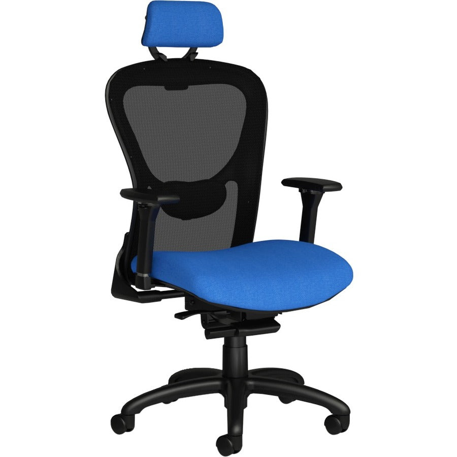 9 to 5 Seating Strata Task Chair - Silver Seat Color - Fabric, Molded Foam Seat Material - Black Back Color - Aluminum Frame Material - Mid Back - 5-star Base - 1 Each