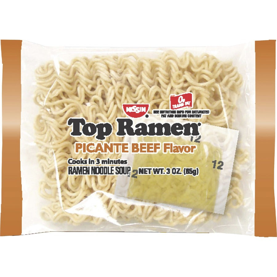 NISSIN FOODS Top Ramen Beef Picante Cup Noodles - Noodles - Beef Picante - 3 oz - 24 / Carton