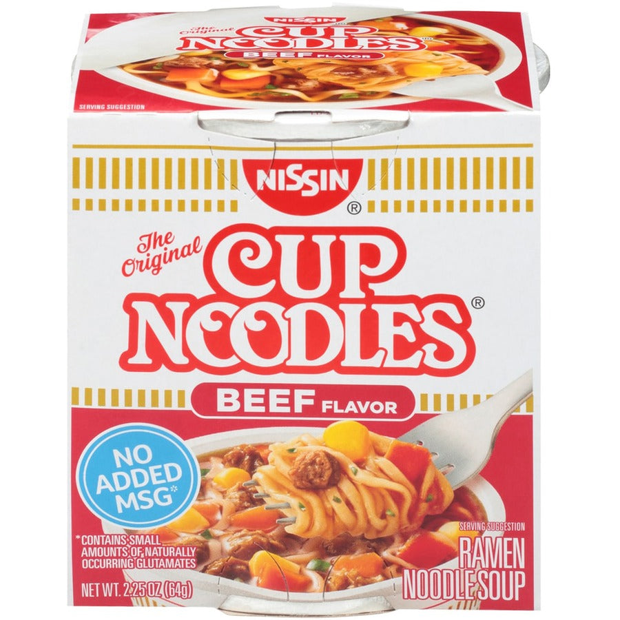 NISSIN FOODS Top Ramen Beef Flavor Cup Noodles - Noodles - Beef - 2.25 oz - 12 / Carton