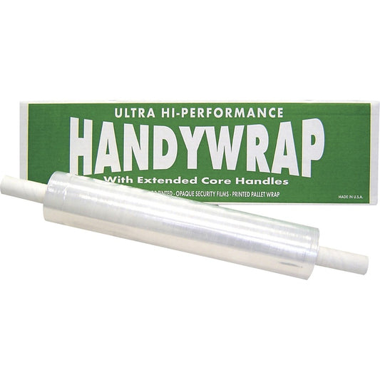 WP HandyWrap Stretch Film - 20" Width x 1000 ft Length - Disposable, Handle - Clear - 4 / Carton