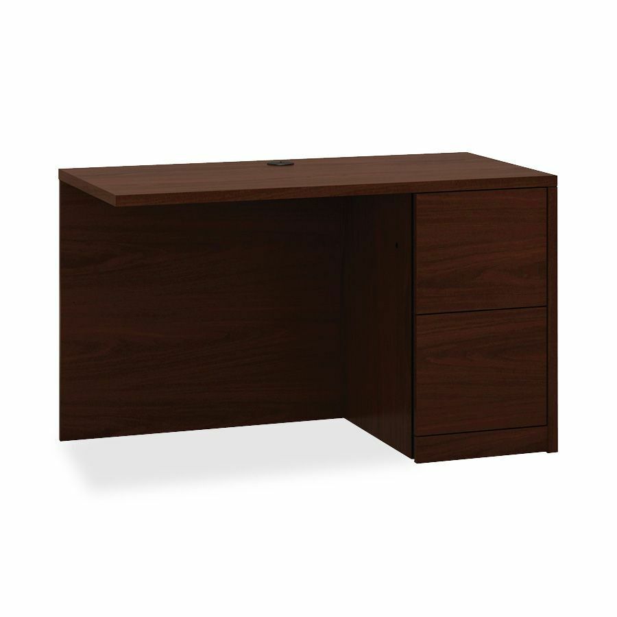 HON 10500 H105905R Return - 29.5" Height x 48" Width x 24" Depth - Total Drawer(s): 2 - Flat Edge - Finish: Mahogany - Removable Lock, Glide - 1 Each