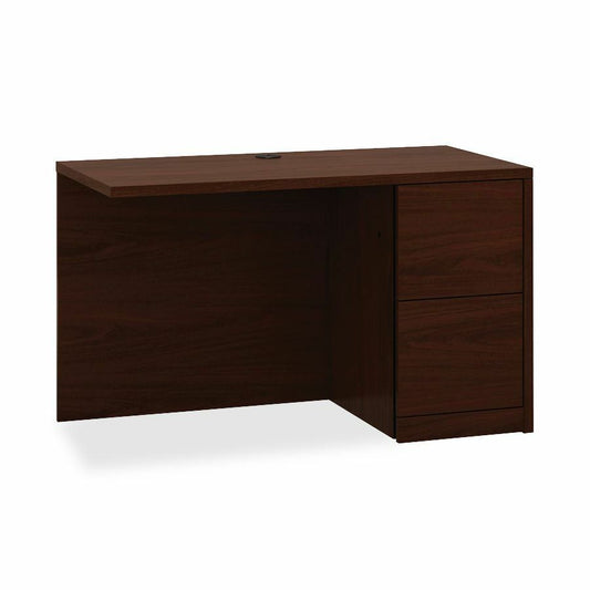 HON 10500 H105905R Return - 29.5" Height x 48" Width x 24" Depth - Total Drawer(s): 2 - Flat Edge - Finish: Mahogany - Removable Lock, Glide - 1 Each