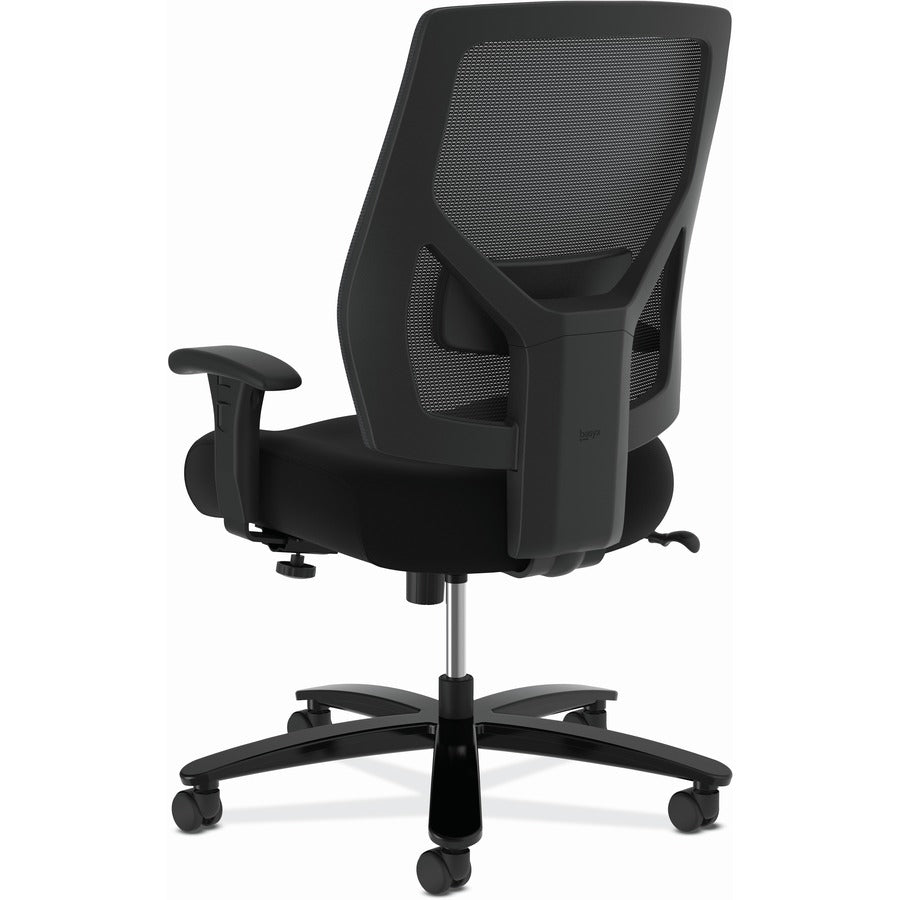 HON Crio Chair - Mesh Fabric Seat Material - Black Back Color - Mesh Fabric Back Material - Black Frame Color - High Back - 5-star Base - Black - 1 Each