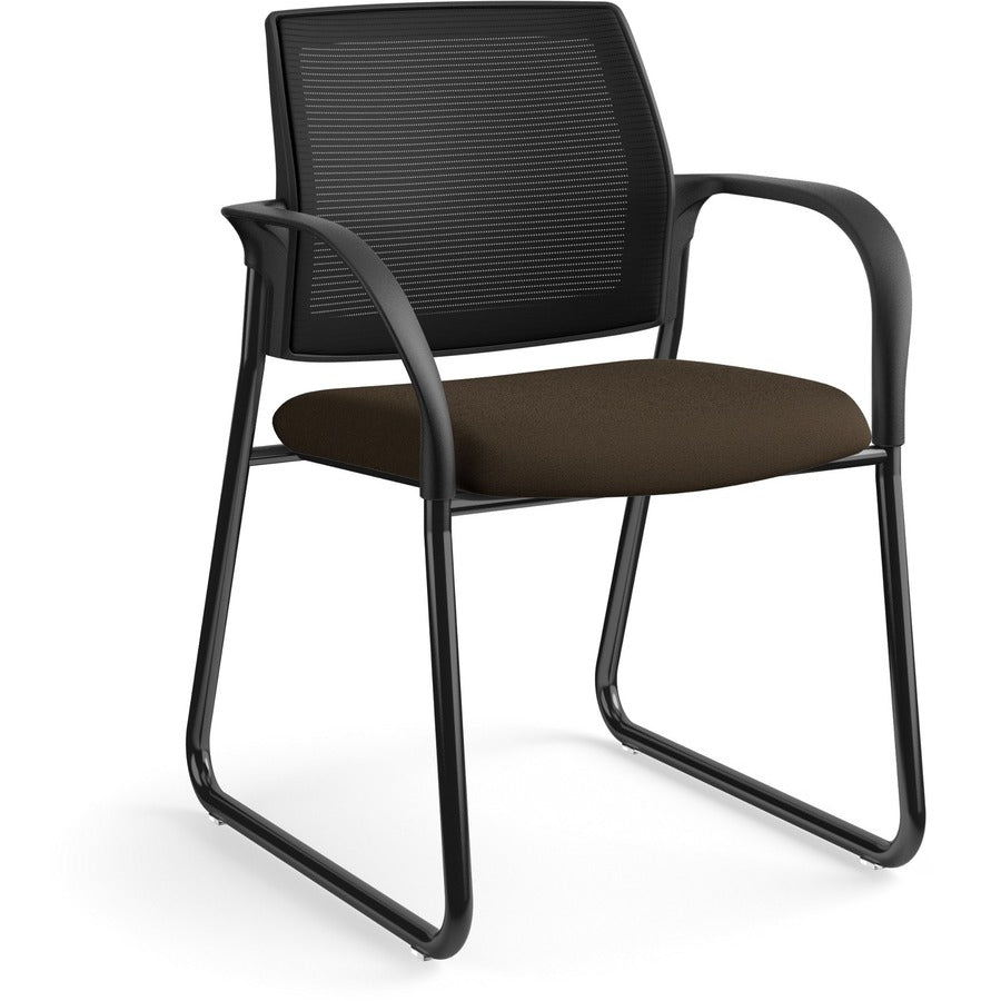 HON Ignition Chair - Espresso Seat Color - Fabric Seat Material - Black Back Color - Mesh Back Material - Black Frame Color - Steel Frame Material - Sled Base - Espresso - Armrest - 1 Each