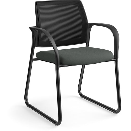 HON Ignition Chair - Iron Ore Seat Color - Fabric Seat Material - Black Back Color - Mesh Back Material - Black Frame Color - Steel Frame Material - Sled Base - Iron Ore - Armrest - 1 Each