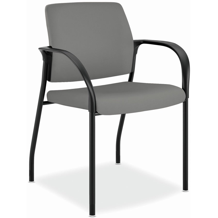 HON Ignition Chair - Frost Back Color - Fabric Back Material - Black Frame Color - Steel Frame Material - Frost - Armrest - 1 Each
