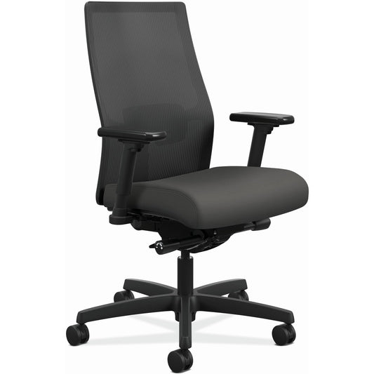 HON Ignition 2.0 Chair - Iron Ore Seat Color - Fabric Seat Material - Black Back Color - Mesh Back Material - Black Frame Color - Mid Back - Iron Ore - 1 Each