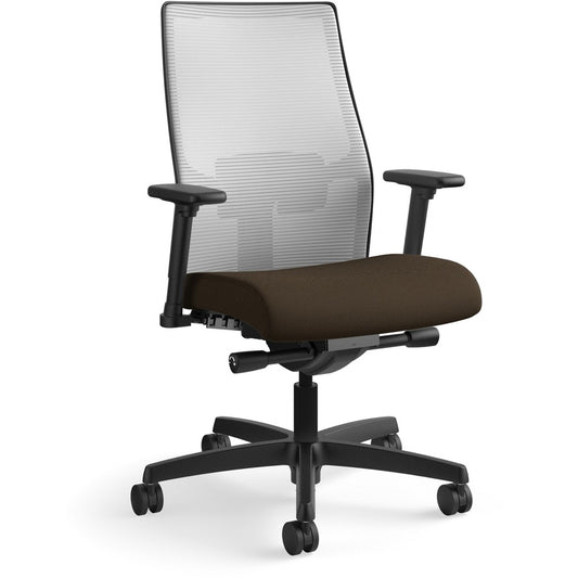 HON Ignition 2.0 Chair - Espresso Seat Color - Fabric Seat Material - Fog Back Color - Mesh Back Material - Black Frame Color - Mid Back - Espresso - 1 Each