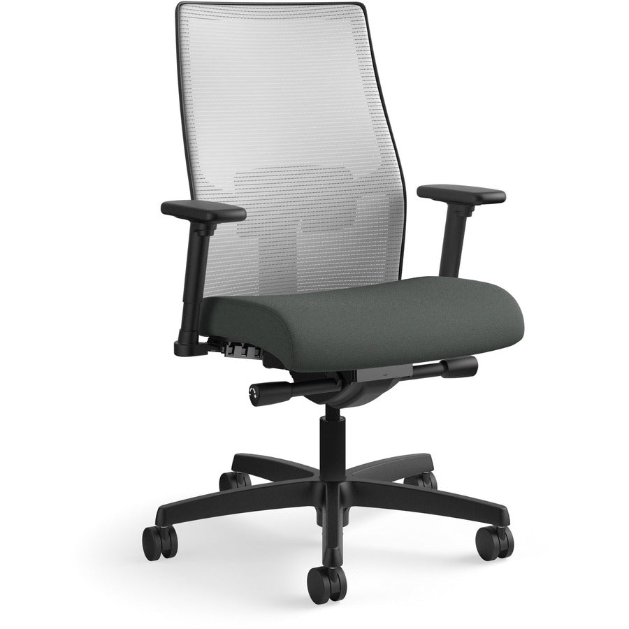 HON Ignition 2.0 Chair - Iron Ore Seat Color - Fabric Seat Material - Fog Back Color - Mesh Back Material - Black Frame Color - Mid Back - Iron Ore - 1 Each