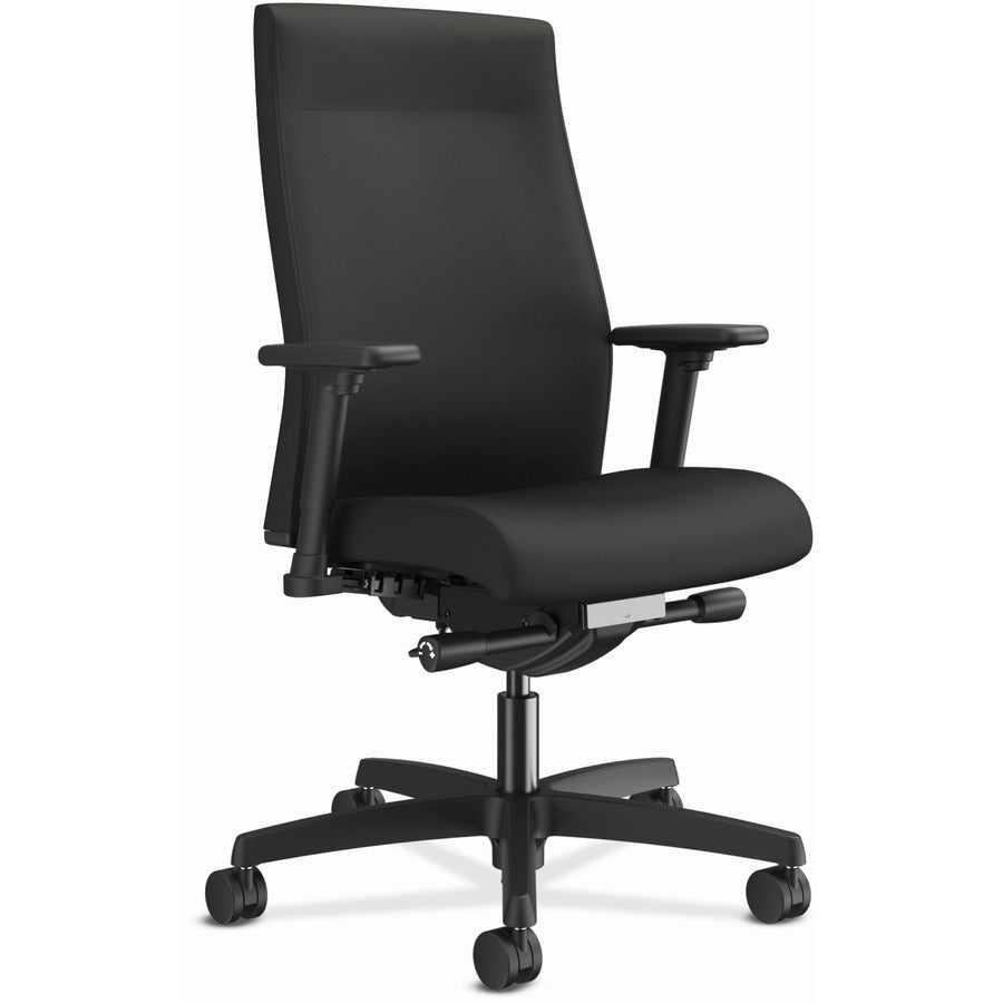 HON Ignition 2.0 Chair - Iron Ore Seat Color - Iron Ore Back Color - Fabric Back Material - Black Frame Color - Mid Back - Iron Ore - 1 Each