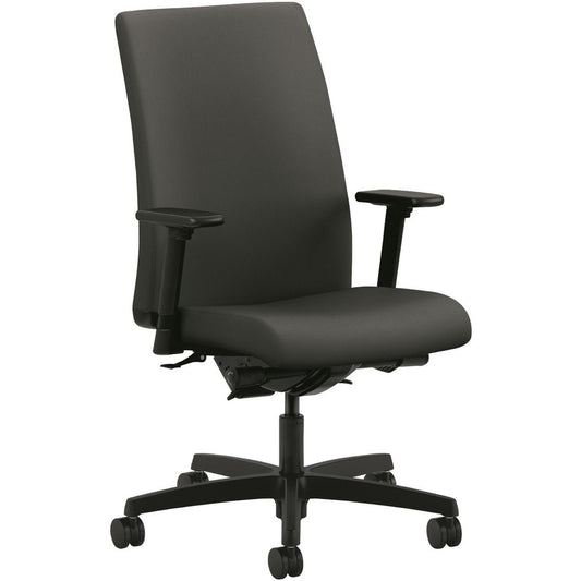HON Ignition Chair - Iron Ore Seat Color - Iron Ore Back Color - Fabric Back Material - Black Frame Color - Mid Back - 5-star Base - Black - 1 Each