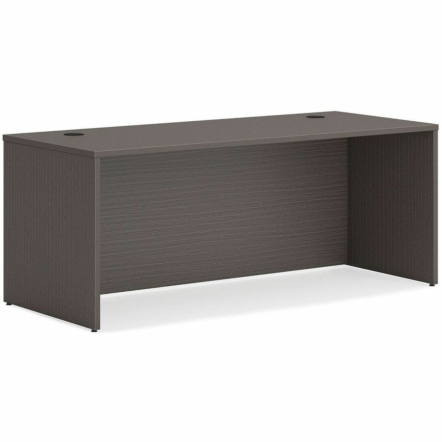 HON Mod HLPLDS7230 Desk Shell - 29" Height x 72" Width x 30" Depth - Finish: Slate Teak - Durable, Scratch Resistant, Spill Resistant, Stain Resistant, Grommet - For Workstation, Credenza - 1 Each