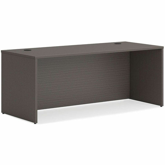 HON Mod HLPLDS7230 Desk Shell - 29" Height x 72" Width x 30" Depth - Finish: Slate Teak - Durable, Scratch Resistant, Spill Resistant, Stain Resistant, Grommet - For Workstation, Credenza - 1 Each