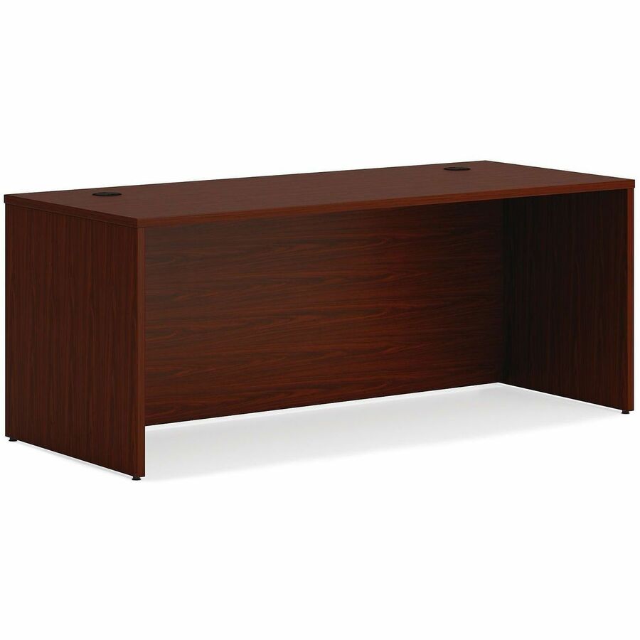 HON Mod HLPLDS7230 Desk Shell - 29" Height x 72" Width x 30" Depth - Finish: Traditional Mahogany - Durable, Scratch Resistant, Spill Resistant, Stain Resistant, Grommet - For Workstation, Credenza - 1 Each