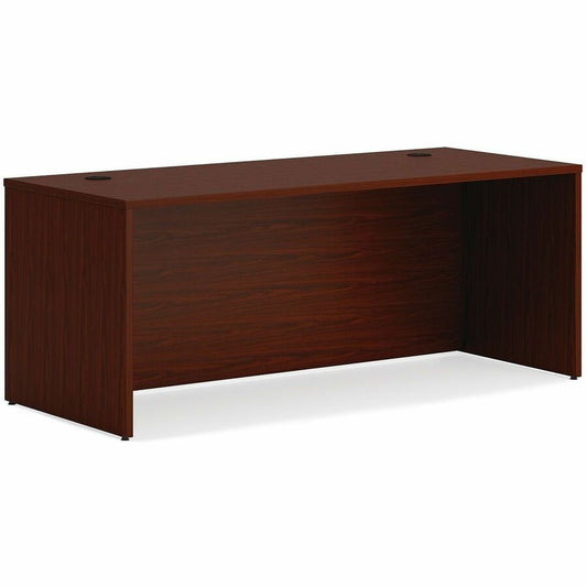 HON Mod HLPLDS7230 Desk Shell - 29" Height x 72" Width x 30" Depth - Finish: Traditional Mahogany - Durable, Scratch Resistant, Spill Resistant, Stain Resistant, Grommet - For Workstation, Credenza - 1 Each